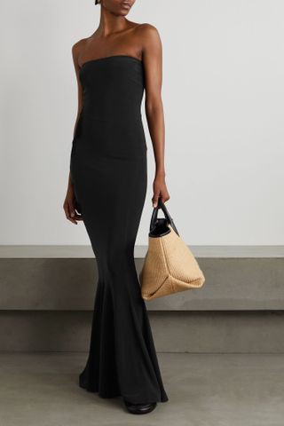 Norma Kamali + Strapless Stretch-Jersey Maxi Dress