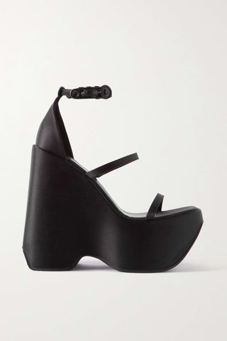 Versace + Satin Platform Sandals