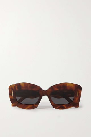 Loewe Eyewear + Screen Square-Frame Tortoiseshell Acetate Sunglasses