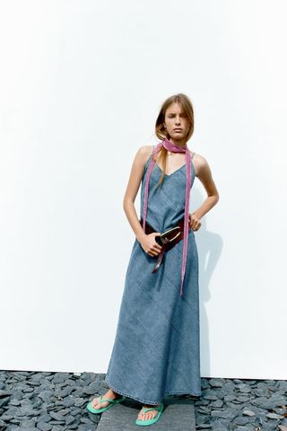 Zara + Denim Midi Dress