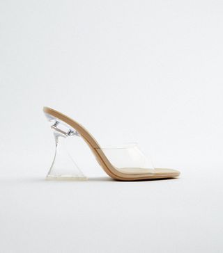 Zara + Methacrylate and Vinyl Heeled Sandals