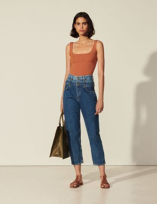 Sandro + Trompe L'Oeil Mom Jeans