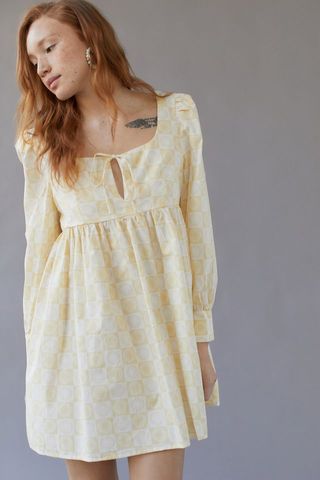 Glamorous + Sunflower Check Mini Dress