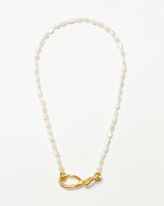 Missoma + Molten Baroque Pearl Knot Necklace