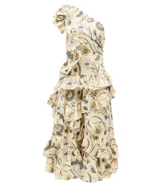 Ulla Johnson + Ondine One-Shoulder Floral-Print Cotton Dress