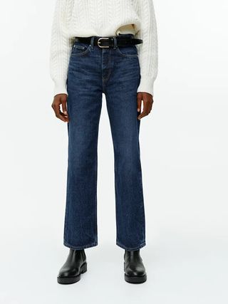 Arket + Straight Cropped Non-Stretch Jeans