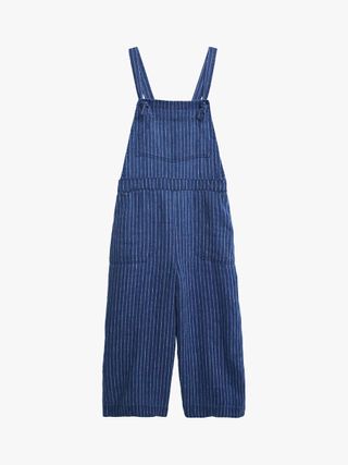 White Stuff + Debbie Linen Cropped Dungarees