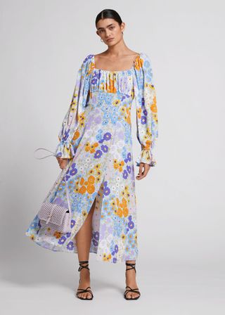 & Other Stories + Relaxed Double-Puff Sleeve Dress