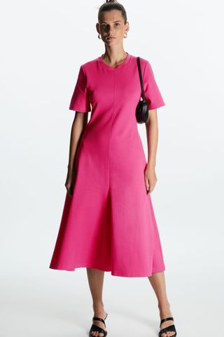 COS + Short-Sleeved Jersey Midi Dress