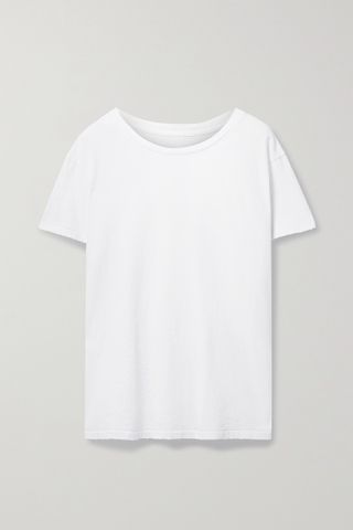 Nili Lotan + Brady Distressed Cotton-Jersey T-Shirt