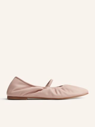 Reformation + Buffy Ruched Ballet Flat