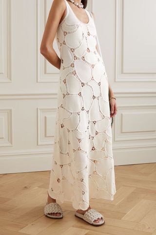 Chloé + Crocheted Wool, Cashmere and Silk-Blend Gown