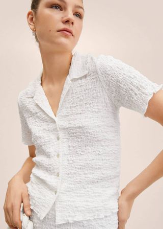 Mango + Textured Cotton Shirt