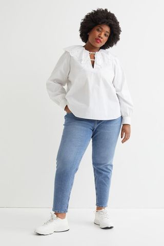 H&M + Wide-Collared Blouse