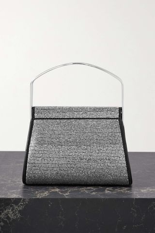 By Far x Mimi Cuttrell + Mini Crystal-Embellished Leather Tote