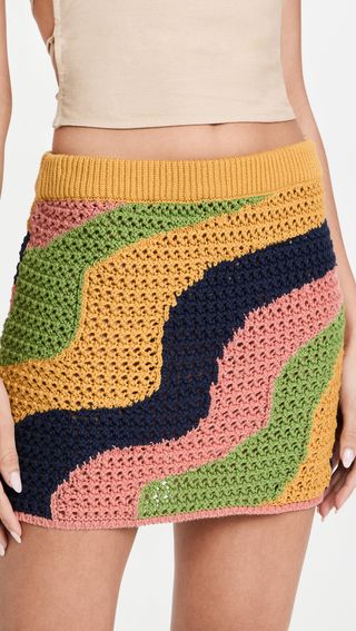Free People + Mila Crochet Mini Skirt