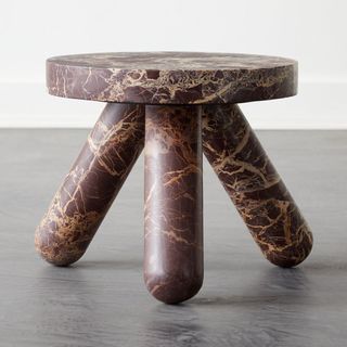 Cb2 + Jaxx Red Marble Modern Side Table