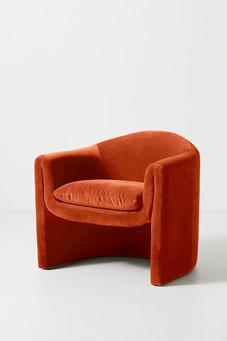 Anthropologie + Velvet Sculptural Chair