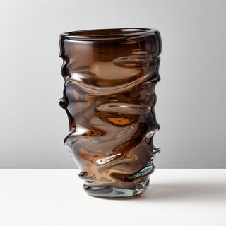 Cb2 + Jacqueline Chocolate Brown Glass Vase