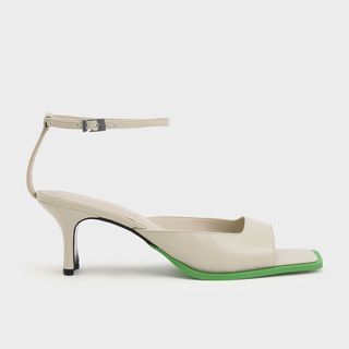 Charles & Keith + Leather Blade Heel Sandals