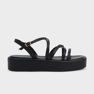 Charles & Keith + Strappy Padded Flatforms