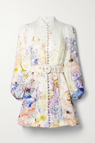 Zimmermann + Rhythmic Garden-Print Mini Dress