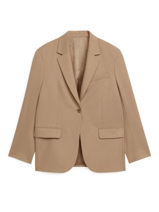 Arket + Oversized Wool Hopsack Blazer