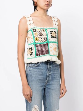 Sea + Crochet-Knit Sleeveless Top