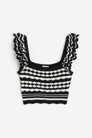 H&M + Crochet-Look Cropped Top