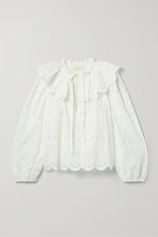 Ulla Johnson + Eula Ruffled Broderie Anglaise Cotton Blouse