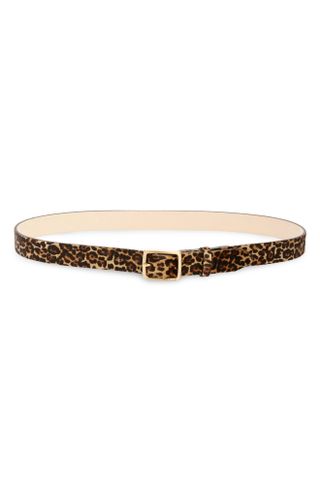 Rag & Bone + Leopard Print Genuine Cow Hair Boyfriend Belt