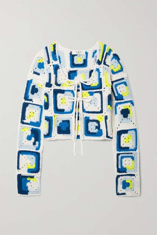Sea + Hayden Crocheted Wool-Blend Cardigan