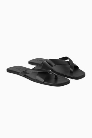 COS + Leather Flip Flops