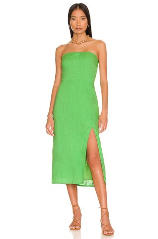 Sndys + Sndys Serena Midi Dress in Green