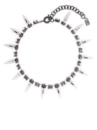 No21 + spike-detail crystal choker