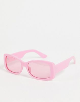 Asos Design + Recycled Frame Wrap Mid Square Sunglasses