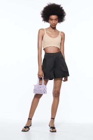 Zara + Satin Shorts