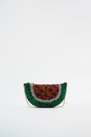 Zara + Sequin Watermelon Crossbody Bag