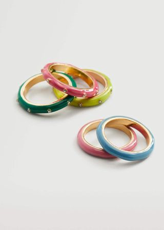 Mango + Set of 5 Combined Rings