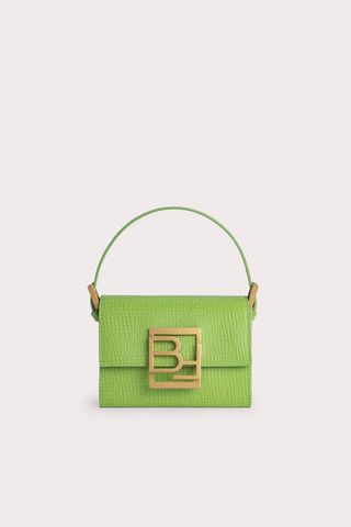 By Far + Fran Pistachio Embossed Leather