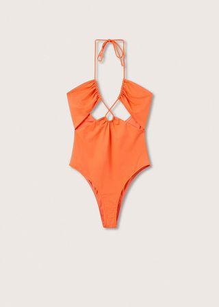 Mango + Cut-Out Detail Swimsuit