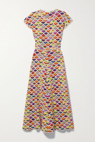 Chloé + Cutout Crocheted Cashmere and Wool-Blend Maxi Dress