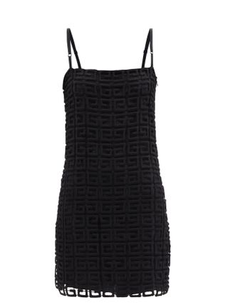 Givenchy + Logo Wool-Blend Guipure-Lace Mini Dress