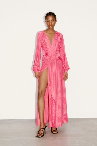 Zara + Jacquard Wrap Dress