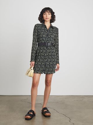 Who What Wear Collection + Layla Button-Down Plissé Dress