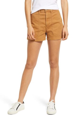 Madewell + Perfect Military Twill Shorts