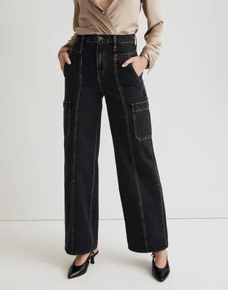 Madewell + Baggy Straight Cargo Jeans