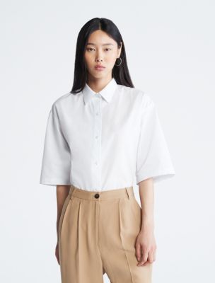 Calvin Klein + Poplin Button-Down Shirt
