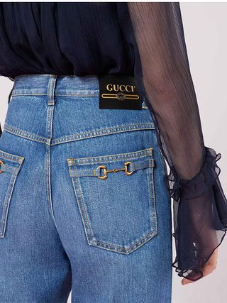 Gucci + Horsebit-Detailed High-Rise Straight-Leg Jeans