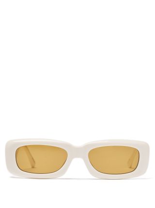 The Attico x Linda Farrow + Mini Marfa Rectangular Sunglasses